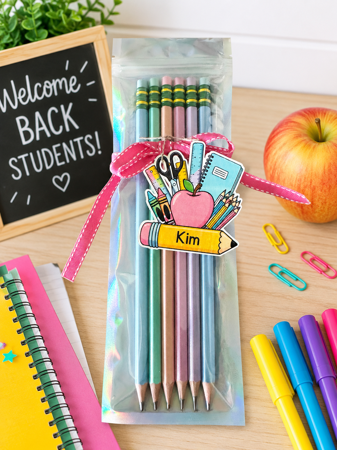 Personalized Pastel Pencil Gift Set