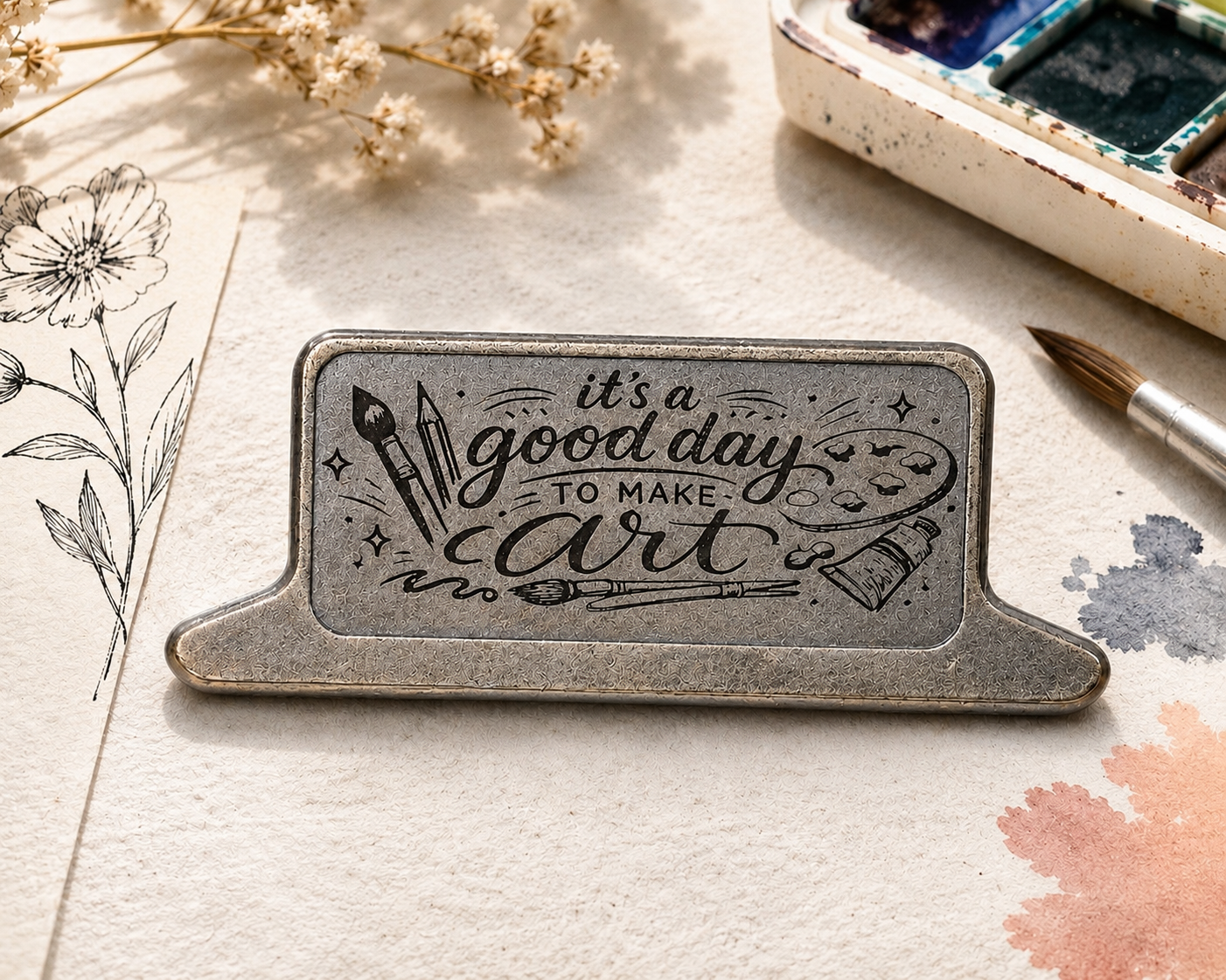 Engraved Metal Book Clip – It's a Good Day to Make Art