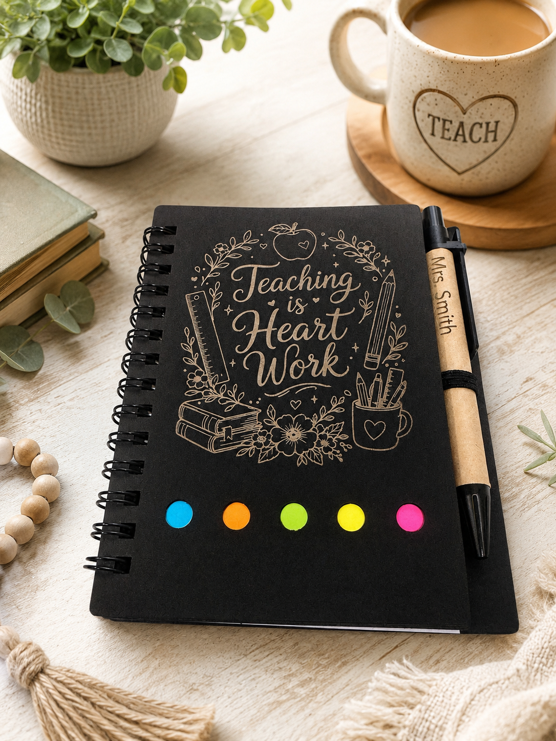 Personalized Teacher Notebook Gift Set – Back to School