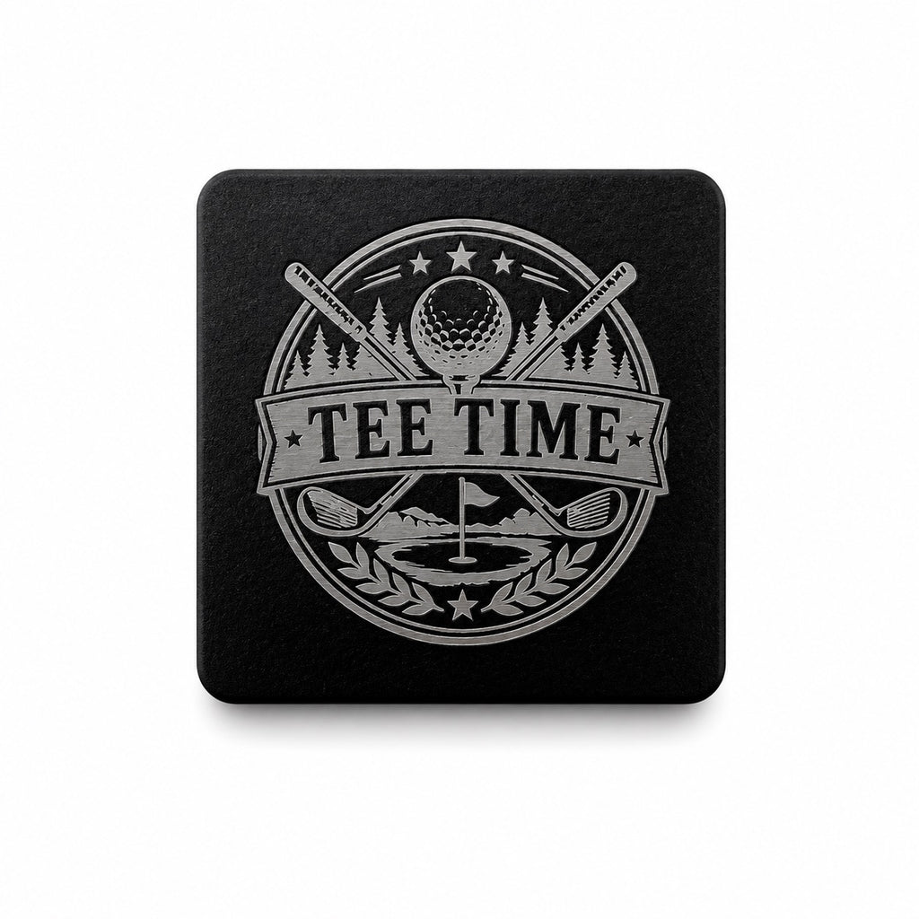 Laser Engraved Metal Cap Clip - Tee Time