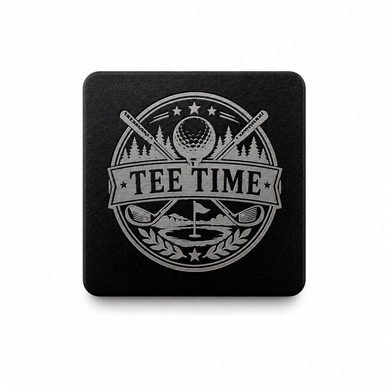 Laser Engraved Metal Cap Clip - Tee Time